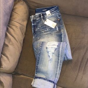 BNWT bleach splatter boyfriend fit Judy blues